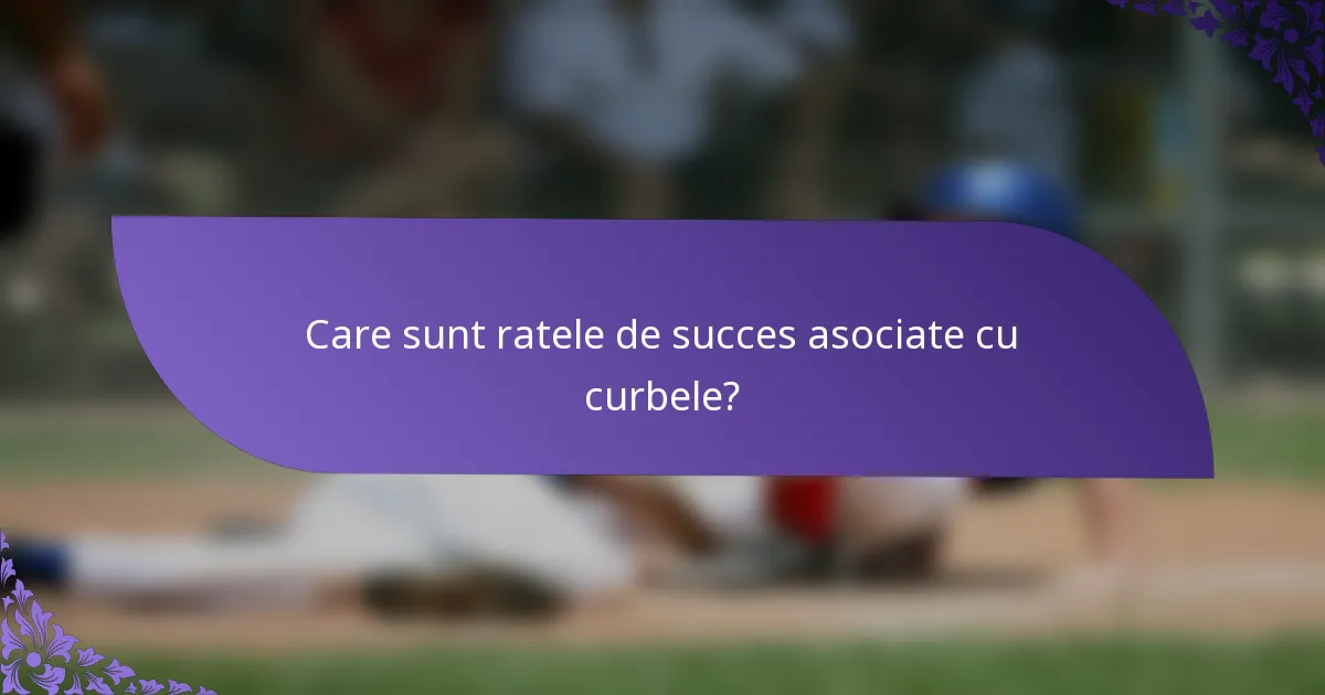 Care sunt ratele de succes asociate cu curbele?
